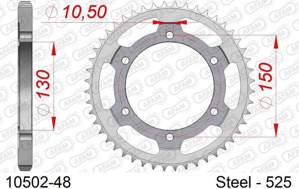 AFAM HONDA XL650 TRANSALP ÇELİK ARKA DİŞLİ #525 - Image 1