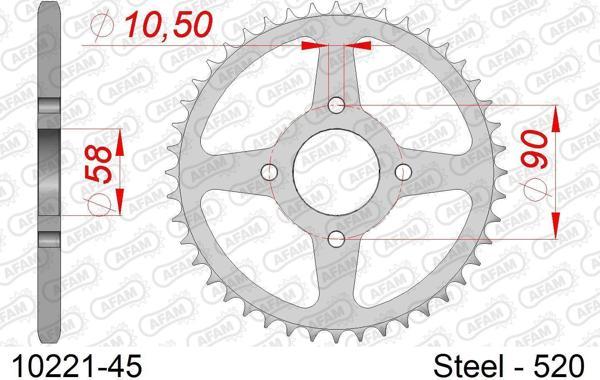 AFAM KTM DUKE 125 11-13 ÇELİK ARKA DİŞLİ #520 - Image 1
