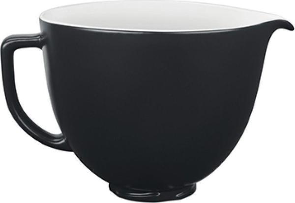 Kitchenaid 4,8 L Stand Mikser İçin Seramik Kase - 5KSM2CB5BM- Mat Siyah - Image 1