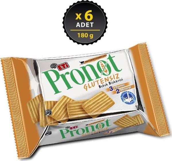 Eti Pronot Glutensiz Bebek Bisküvisi 180 g x 6 Adet - Image 1