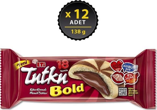 Eti Tutku Bold Kakao Kremalı Bisküvi 138 g x 12 Adet - Image 1