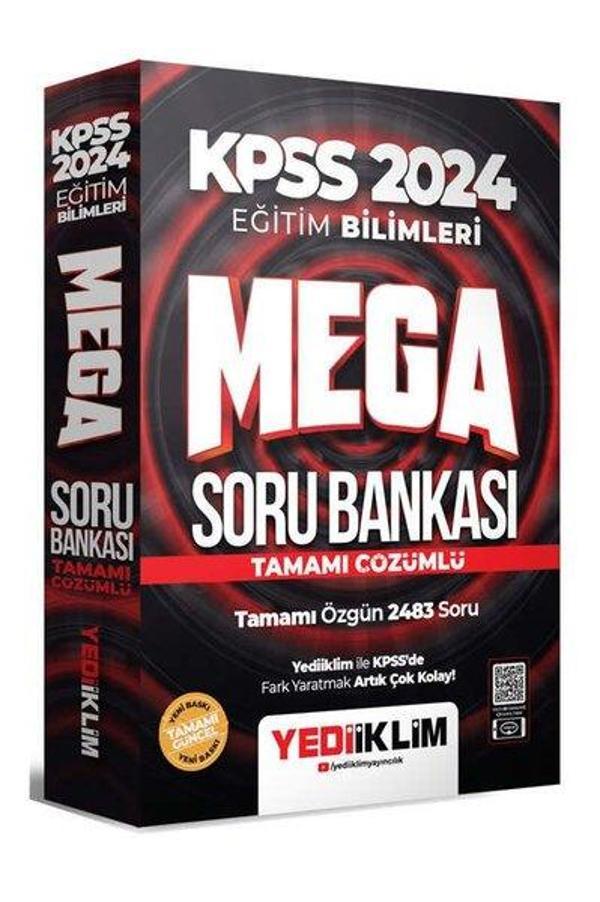 2024 KPSS Eğitim Bilimleri Mega Tamamı Çözümlü Soru Bankası - Yediiklim Yayınları - Image 1