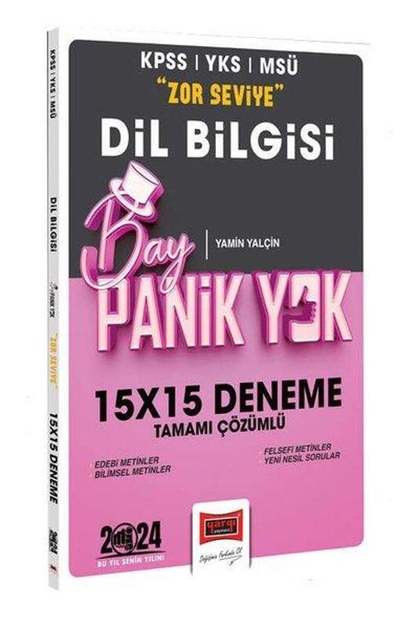 2024 KPSS YKS MSÜ Bay Panik Yok Dil Bilgisi Zor Seviye Tamamı Çözümlü 15 x 15 Deneme - Yargı Yayınları - Image 1
