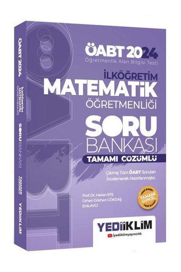 2024 ÖABT İlköğretim Matematik Öğretmenliği Tamamı Çözümlü Soru Bankası - Yediiklim Yayınları - Image 1