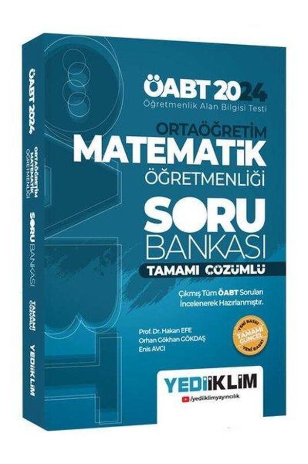 2024 ÖABT Ortaöğretim Matematik Öğretmenliği Tamamı Çözümlü Soru Bankası - Yediiklim Yayınları - Image 1