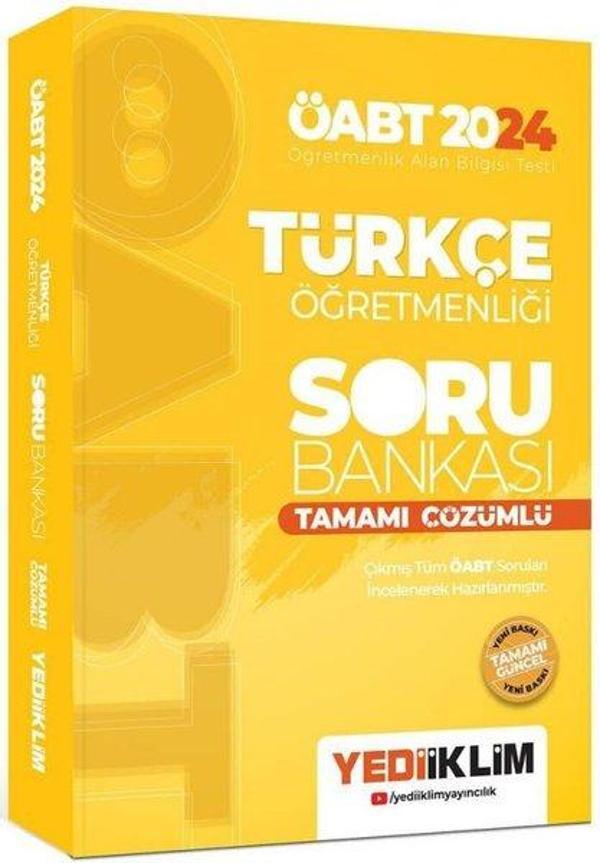 2024 ÖABT Türkçe Öğretmenliği Tamamı Çözümlü Soru Bankası - Yediiklim Yayınları - Image 1
