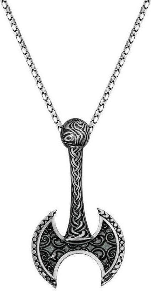 himarry 925 Ayar Gümüş Balta Erkek Gümüş Kolye - Image 1