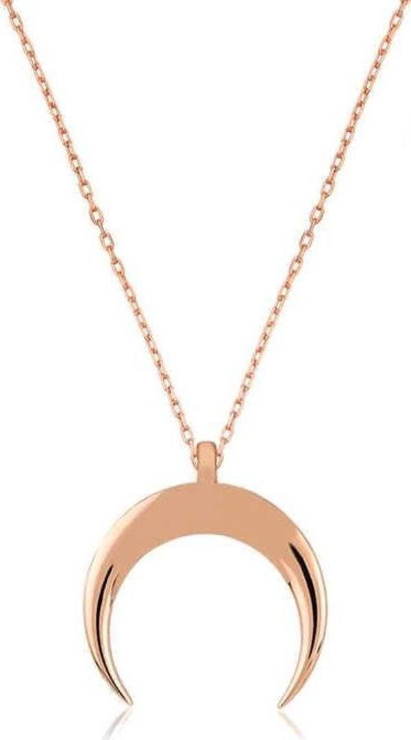 himarry 925 Ayar Gümüş Hilal Kadın Gümüş Kolye - Image 1