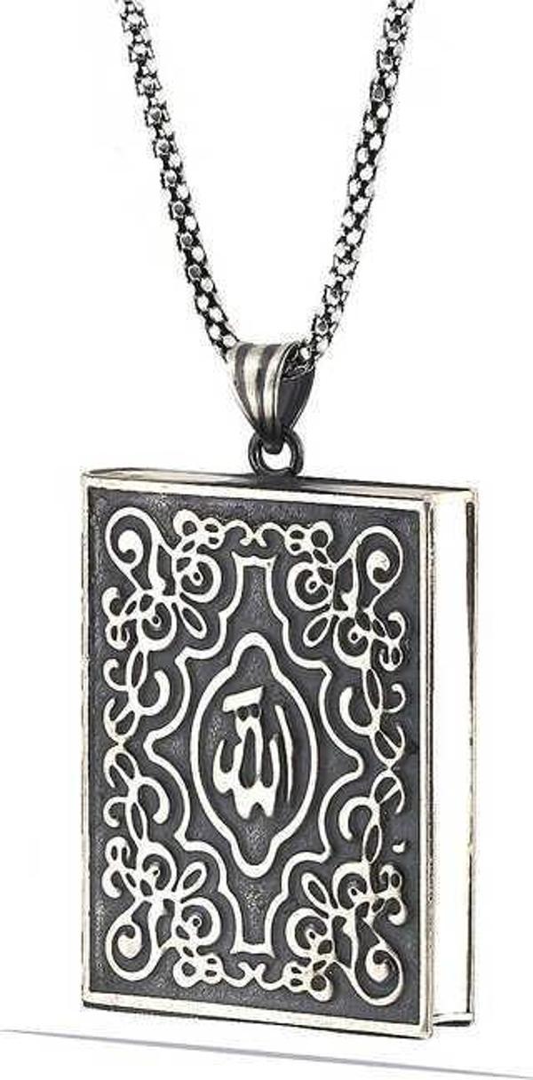 himarry 925 Ayar Gümüş Kare İçi Açılabilen Muskalık Gümüş Kolye - Image 1