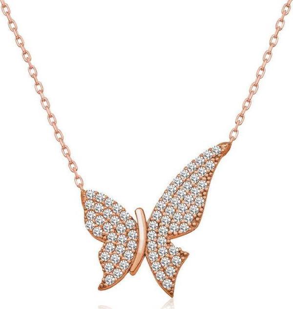 himarry 925 Ayar Gümüş Kelebek Kadın Gümüş Kolye - Image 1