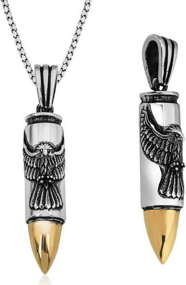 himarry 925 Ayar Gümüş Kurşun Gümüş Kolye - Image 1