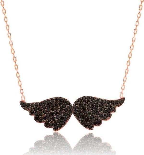 himarry 925 Ayar Gümüş Melek Kanadı Kadın Gümüş Kolye - Image 1