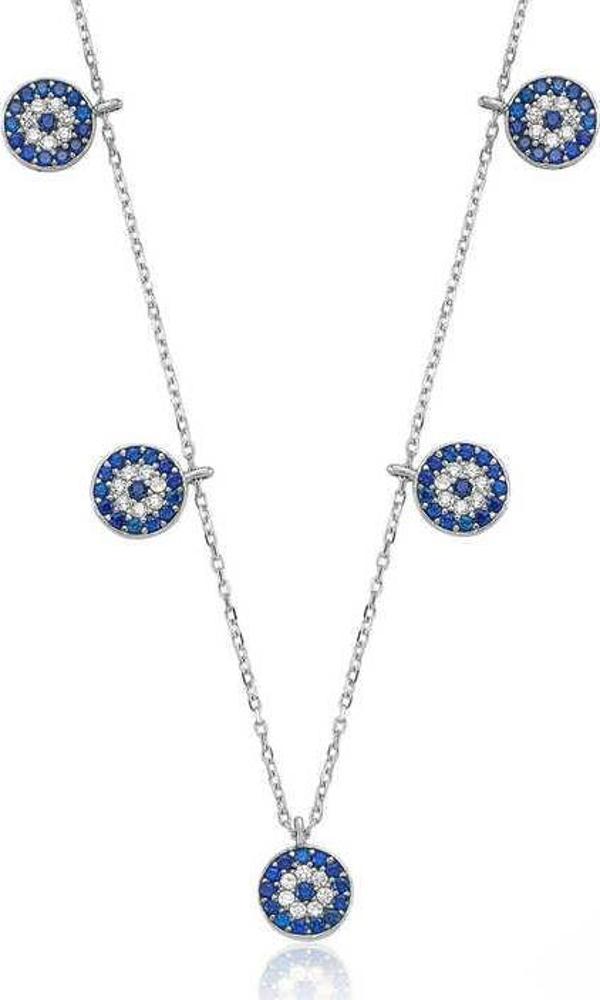 himarry 925 Ayar Gümüş Nazarlı Şans Kadın Gümüş Kolye - Image 1