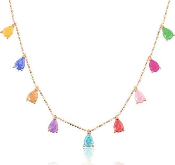 himarry 925 Ayar Gümüş Renkli Kadın Şans Kolyesi - Image 1