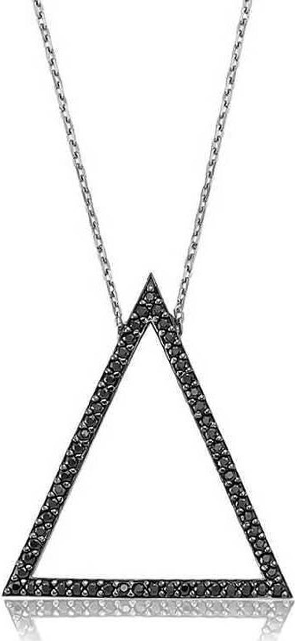 himarry 925 Ayar Gümüş Üçgen Kadın Gümüş Kolye - Image 1