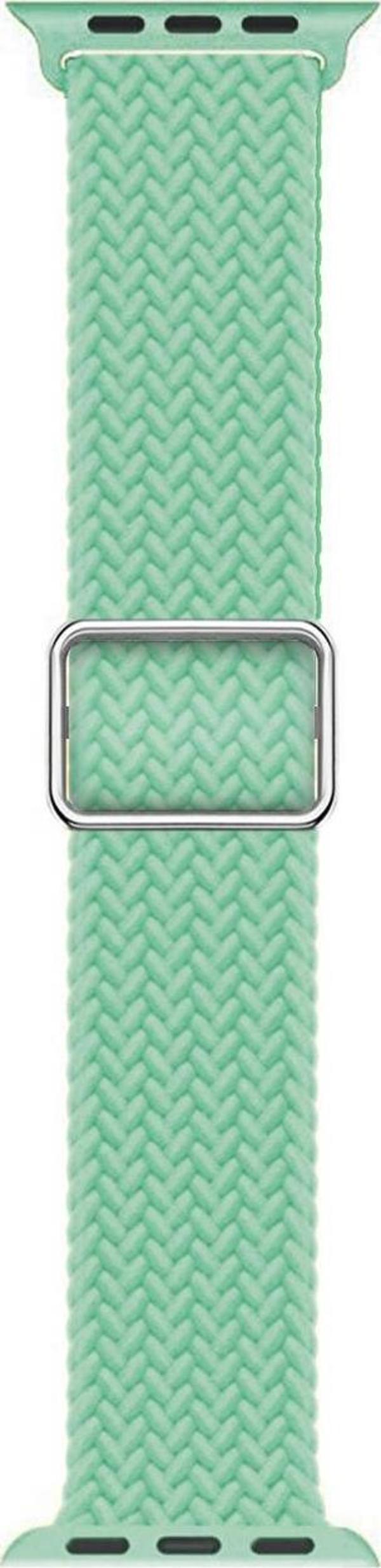 Microsonic Apple Watch SE 2022 44mm Kordon Braided Loop Band Yeşil - Image 1