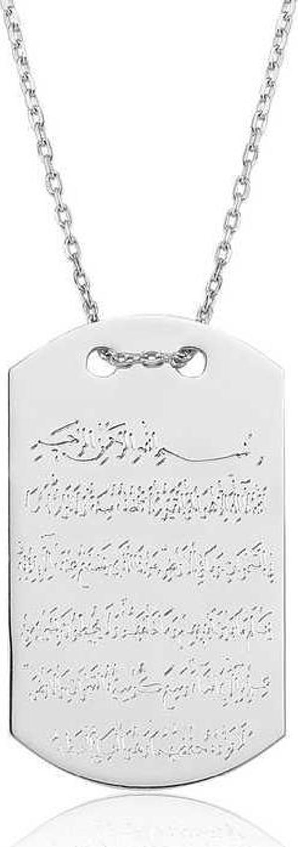 himarry 925 Ayar Gümüş Ayetel Kürsi Kadın Gümüş Kolye - Image 1