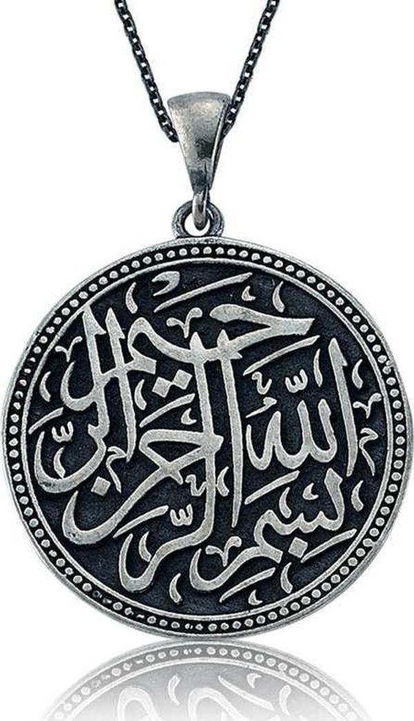 himarry 925 Ayar Gümüş Besmele-i Şerif Gümüş Kolye - Image 1