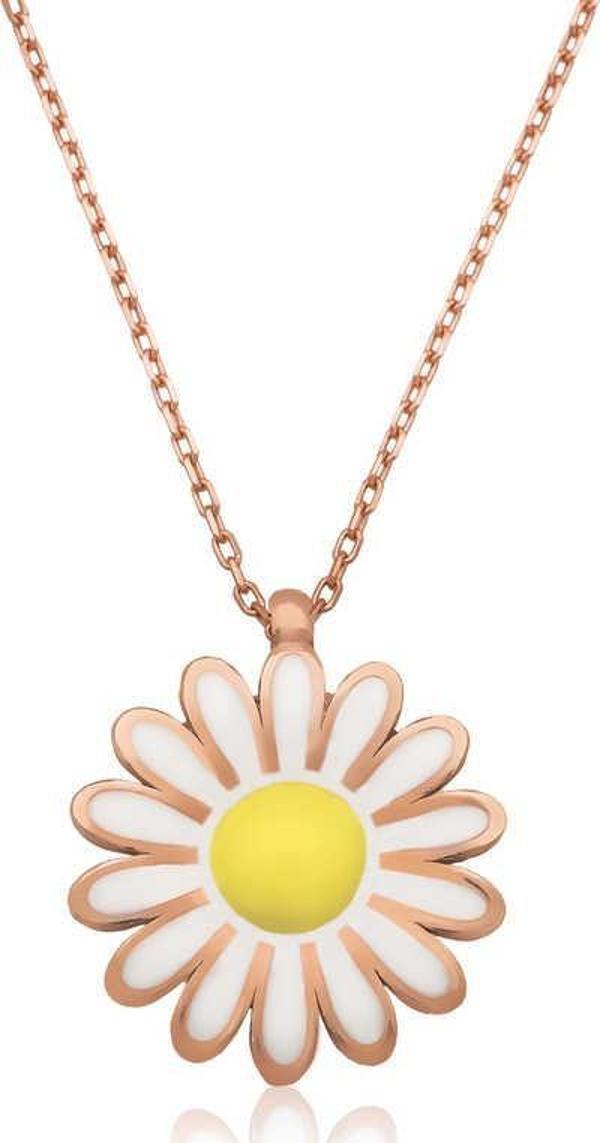 himarry 925 Ayar Gümüş Papatya Kadın Gümüş Kolye - Image 1