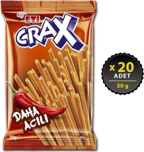 Eti Crax Acılı Çubuk Kraker 50 g x 20 Adet - Image 1
