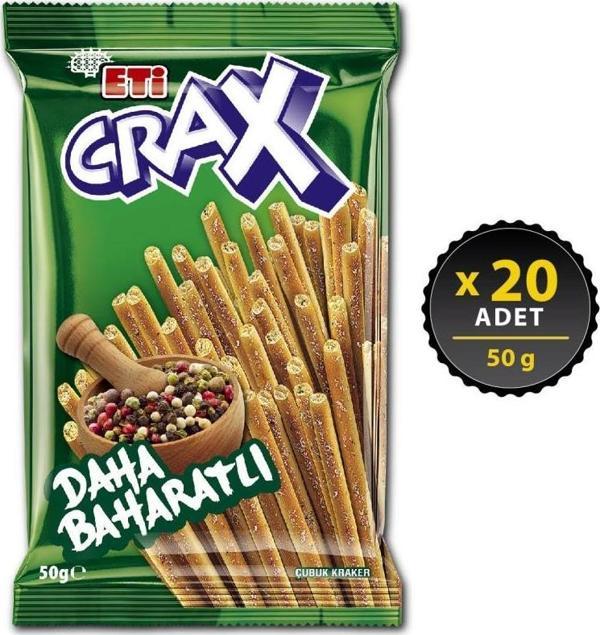 Eti Crax Baharatlı Çubuk Kraker 50 g x 20 Adet - Image 1