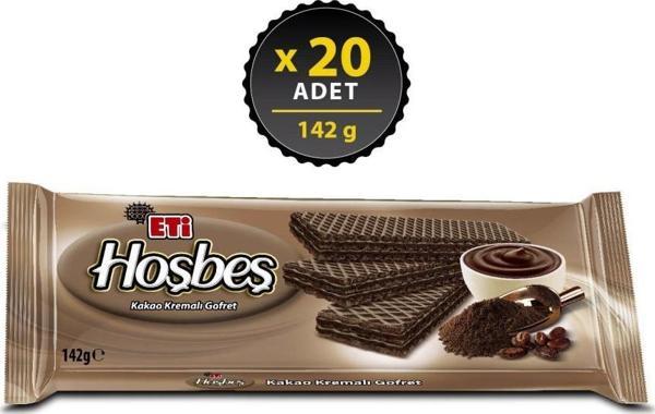 Eti Hoşbeş Kakao Kremalı Gofret 142 gr x 20 Adet - Image 1