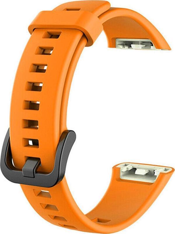 Microsonic Huawei Honor Band 6 Kordon, Silicone Sport Band Turuncu - Image 1