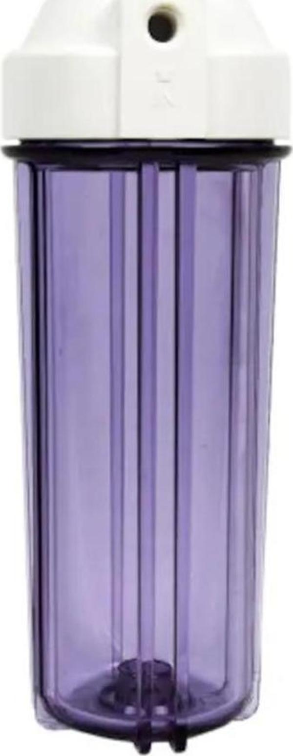 Sulook Şeffaf Husing 10" İnç - Şeffaf Filtre Kabı 1/4” (Çift O-Ring) Ters Ozmoz İçin - Image 1