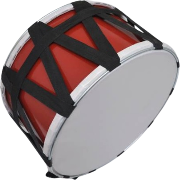 KCD-30PP-RD ÇOCUK DAVULU KONTRAPLAK KIRMIZI 30 CM + TOKMAK ÇUBUK HEDİYE - Image 1