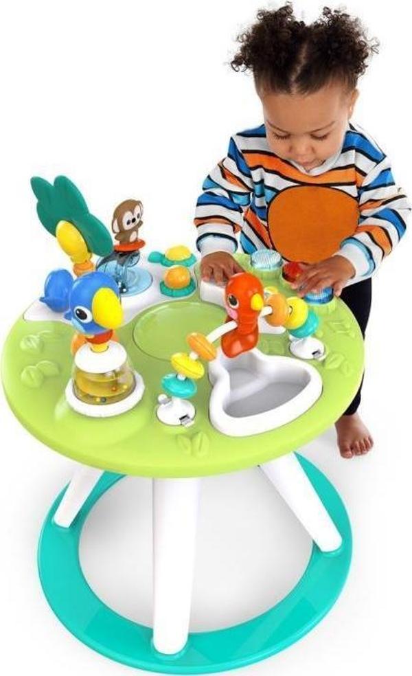 Bright Starts Around We Go 2 si 1 Gezintili Aktivite Merkezi ve Masa Tropic Cool - Image 1