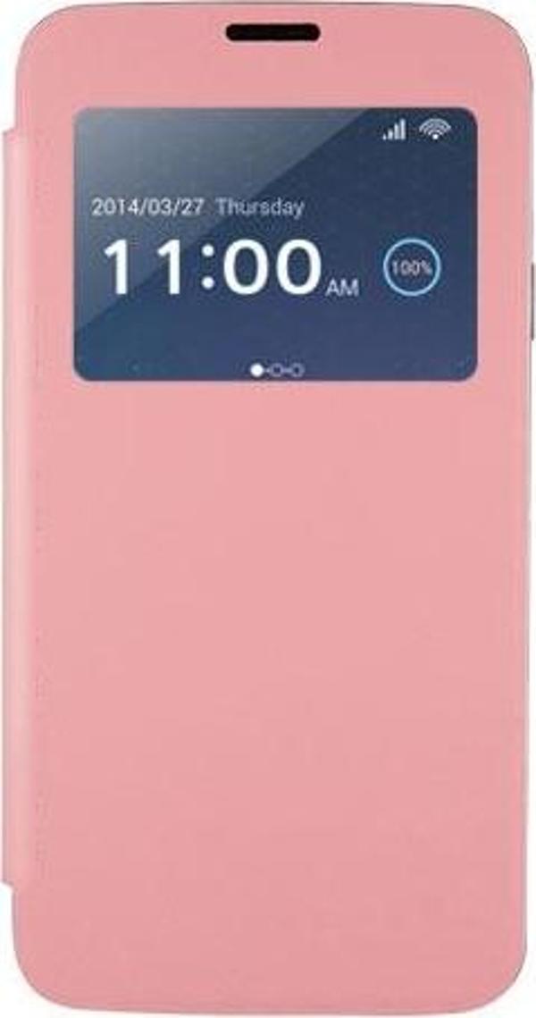 Anymode G900 Galaxy S5 ile Uyumlu View Flip Cover Kılıf Pembe - Image 1