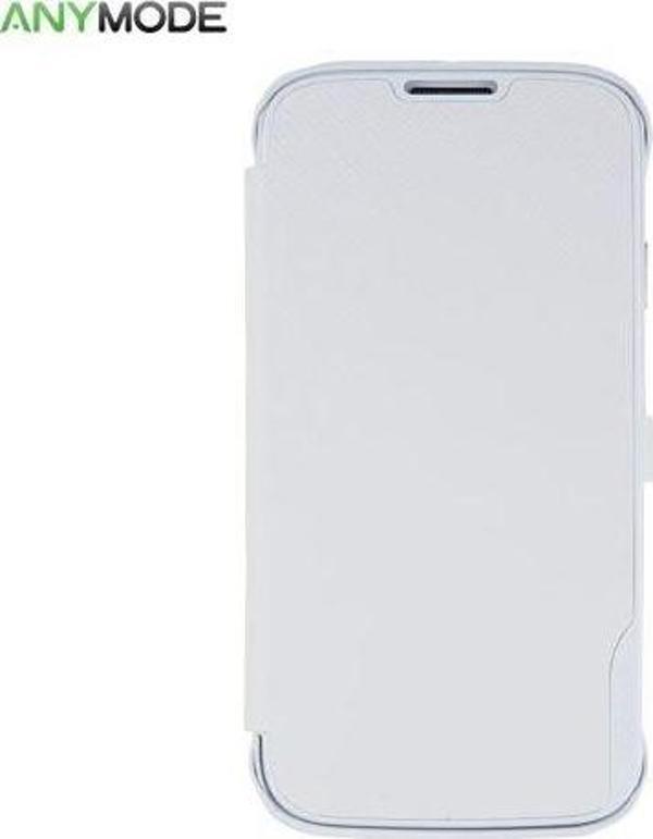Anymode i9500 Galaxy S4 ile Uyumlu Folio Cover Kılıf Beyaz - Image 1