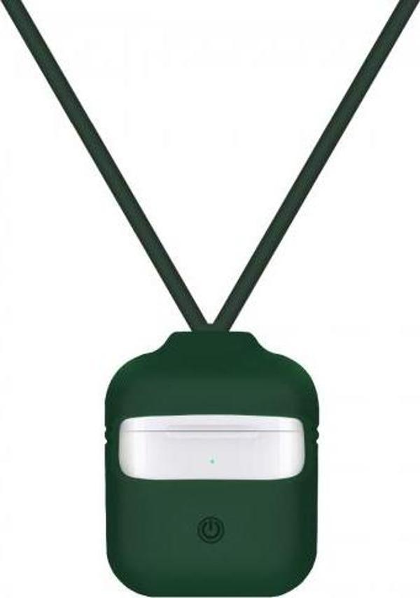 Blogy AirPods ile Uyumlu Silikon Kılıf Forest Green - Image 1
