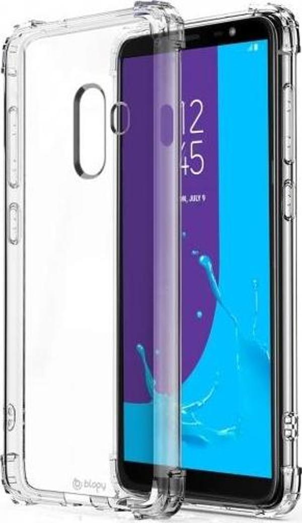Blogy Galaxy J8 ile Uyumlu Crystal Fit Kılıf Crystal Clear - Image 1