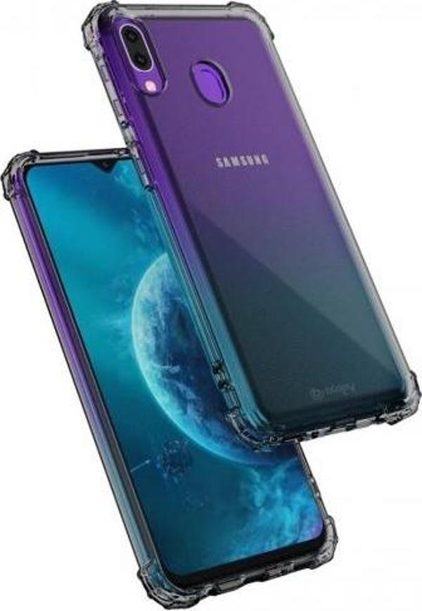 Blogy Galaxy M20 ile Uyumlu Crystal Fit Kılıf Smoke Black - Image 1