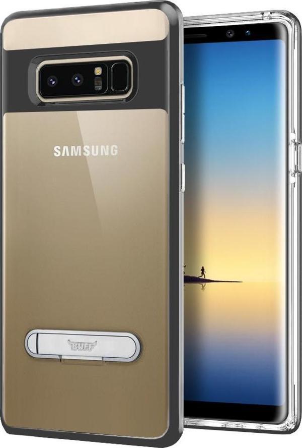 Buff Galaxy Note 8 ile Uyumlu Air Bumper Kılıf Space Gray - Image 1