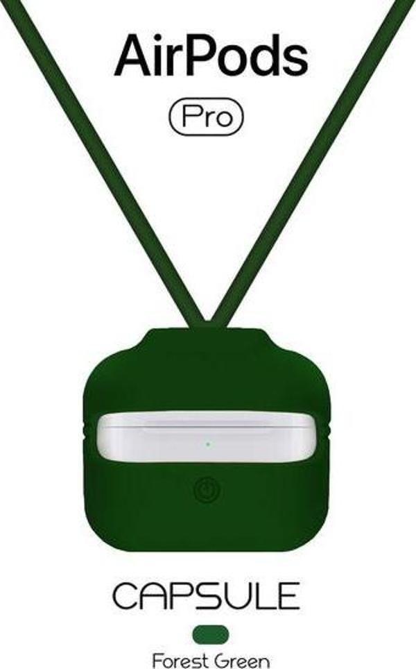 Blogy AirPods Pro ile Uyumlu Silikon Kılıf Forest Green - Image 1