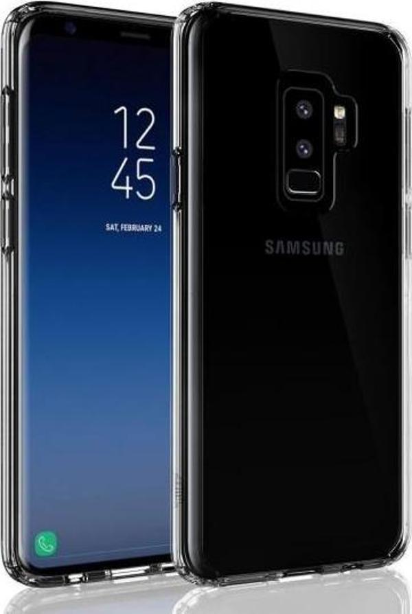 Buff Galaxy S9 Plus ile Uyumlu Air Hybrid Kılıf Smoke Black - Image 1