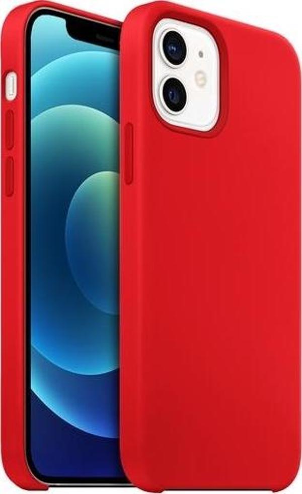 Buff iPhone 12 Mini ile Uyumlu Rubber Fit Kılıf Red - Image 1