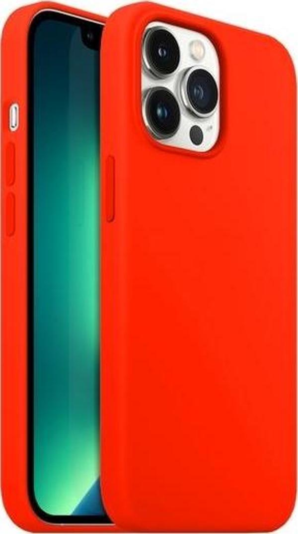 Buff iPhone 13 Pro Max ile Uyumlu Rubber S Kılıf Neon Orange - Image 1