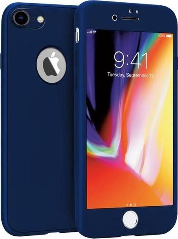 Buff iPhone 8 ile Uyumlu 4D Kılıf Blue - Image 1