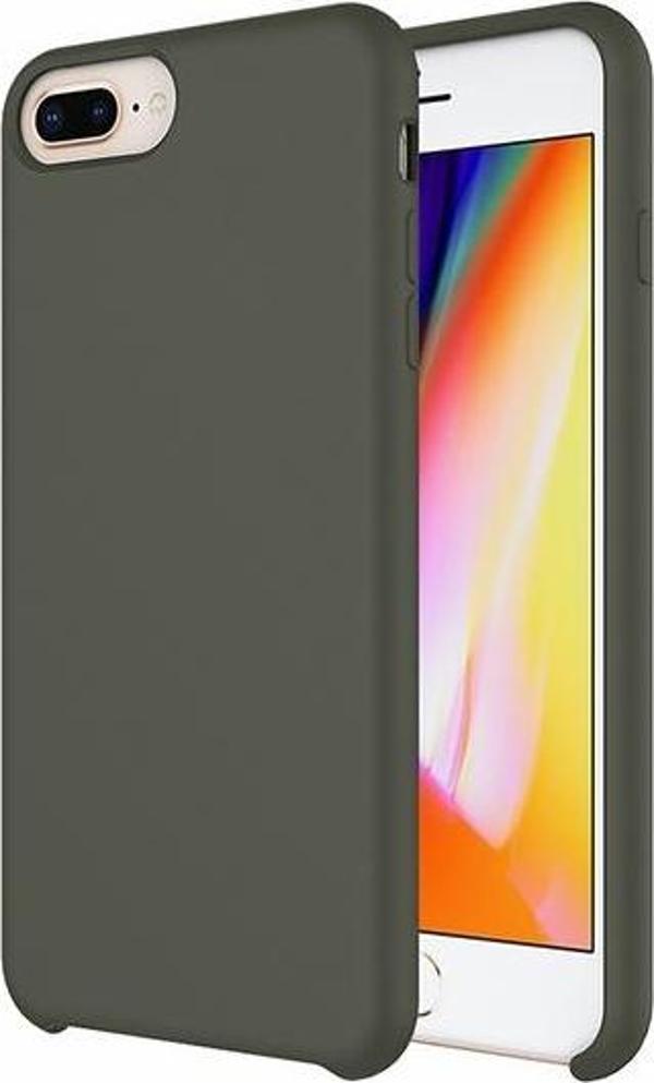 Buff iPhone 8 Plus / 7 Plus ile Uyumlu Rubber Fit Kılıf Dark Olive - Image 1