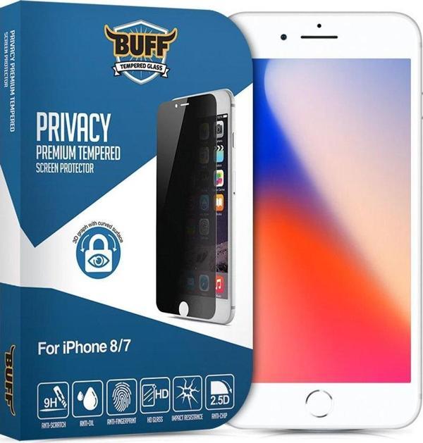 Buff iPhone 8/7 ile Uyumlu Privacy Ekran Koruyucu - Image 1