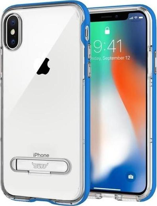 Buff iPhone X ile Uyumlu Air Bumper Kılıf Blue - Image 1