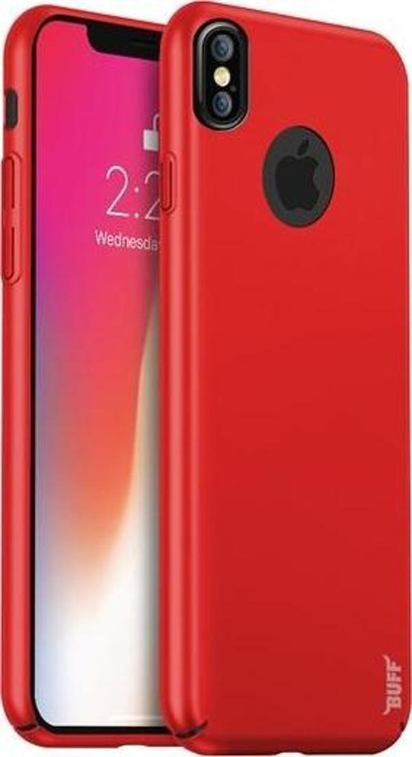 Buff iPhone X ile Uyumlu Slim Fit Kılıf Red - Image 1