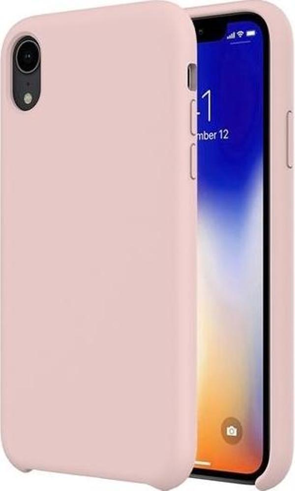 Buff iPhone XR ile Uyumlu Rubber Fit Kılıf Pink Sand - Image 1