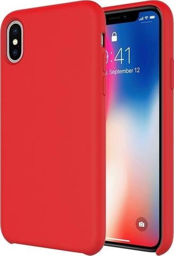 Buff iPhone Xs/X ile Uyumlu Rubber Fit Kılıf Red - Image 1