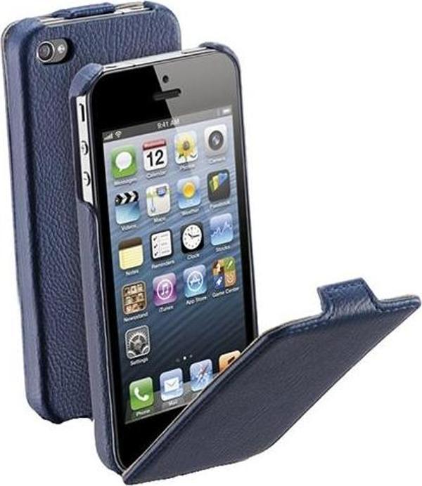 Cellular Line iPhone SE/5S/5 ile Uyumlu Flap Mıknatıssız Kılıf Lacivert FLAPIPHONE5B - Image 1