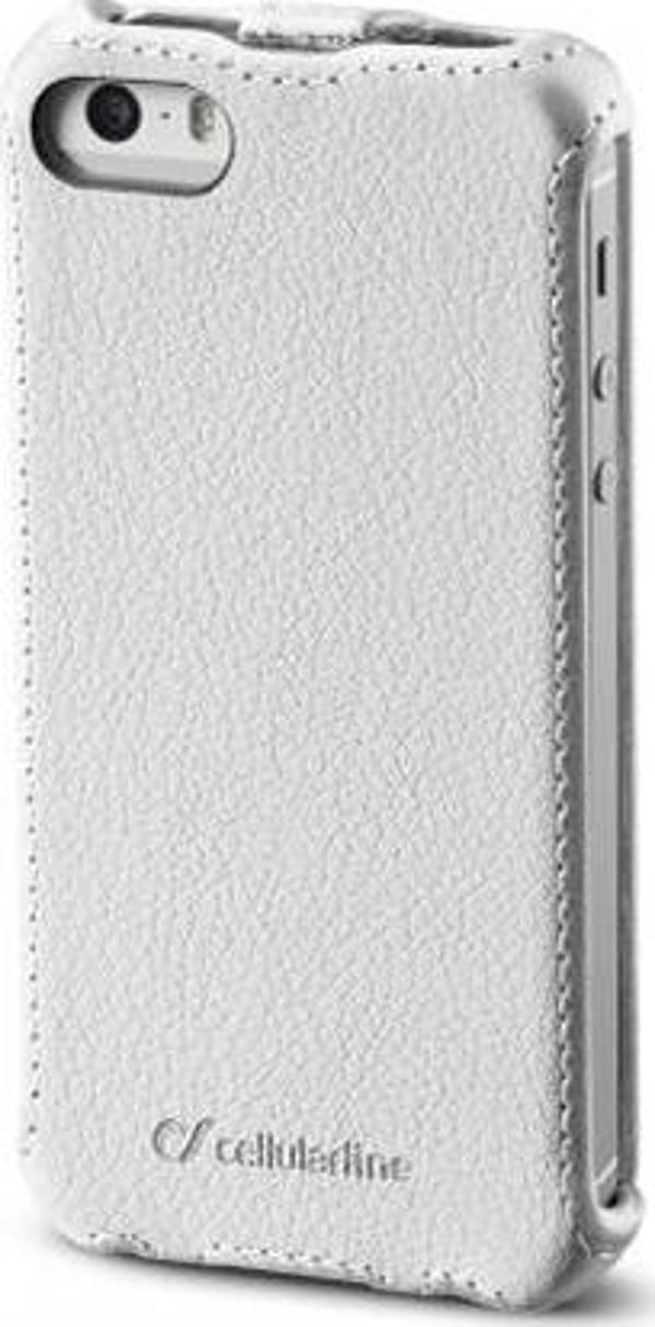 Cellular Line iPhone SE/5S/5 ile Uyumlu Flap Mıknatıssız Kılıf Beyaz FLAPIPHONE5W - Image 1