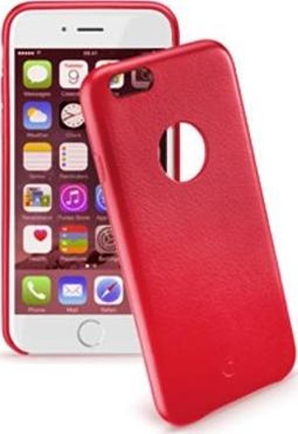 Cellular Line iPhone 6S Plus/6 Plus ile Uyumlu Class Suni Deri Kılıf Kırmızı CLASSIPH655R - Image 1